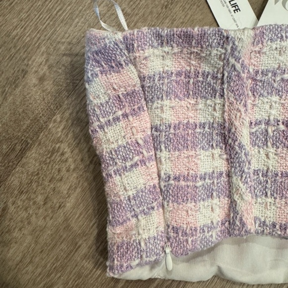 Zara Textured Pink and Purple Top - Picture 5 of 6